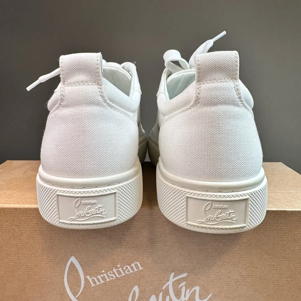 Christian Louboutin Ivory Sneakers with Red Accents
